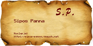 Sipos Panna névjegykártya